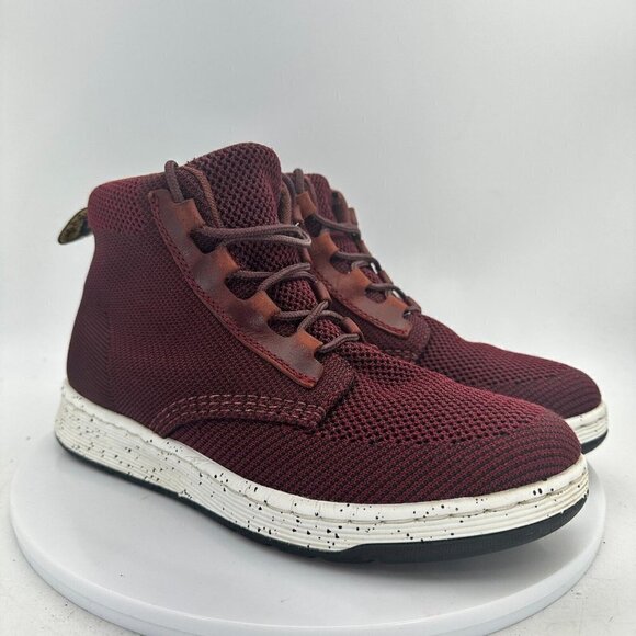 Dr. Martens Telkes Knit Women Size 8 Ankle Sneaker Boot Burgundy Maroon - Picture 4 of 13